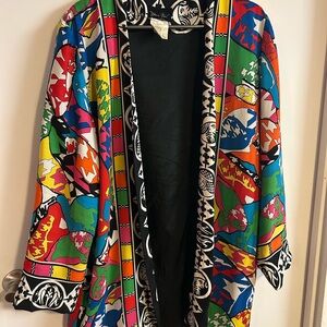 Vintage Diane Freis - vintage 90’s abstract print - kimono jacket - festival